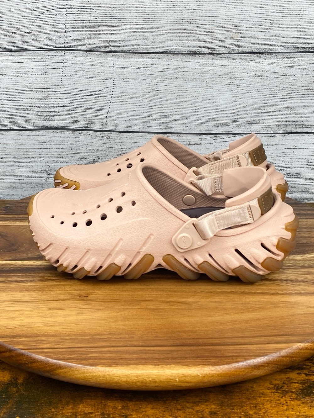 Crocs Echo Gum RO Clog Pink Caramel Slip On Heel Strap Women’s Shoe Size 7